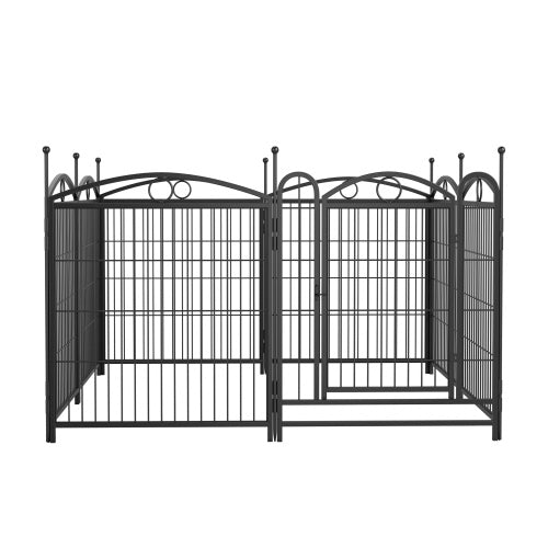 32″ 8-Panel Metal Dog Fence – Heavy Duty Outdoor Pet Playpen for Dogs, Cats & Small Animals