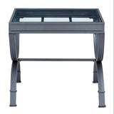 Emerson 3-Piece Coffee & End Table Set - Modern Faux Marble Living Room Tables (Silver)