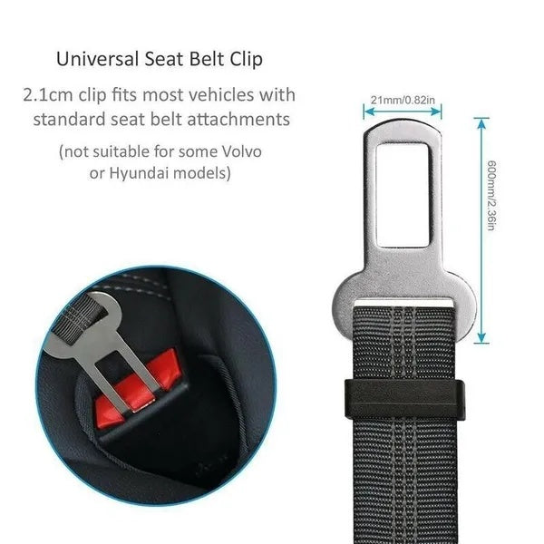 2-Pack Pet Safety Seatbelt – Adjustable Car Seat Belt Harness Lead for Cats & Dogs, Secure Vehicle Travel Accessory