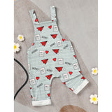 Baby Boy & Girl Casual Heart Jumpsuit – Valentine’s Day Paper Airplane XOXO Trendy Outfit