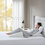Wedge Pillow – Triangular Memory Foam Incline Cushion for Head, Back or Leg Support, Washable Cover Included