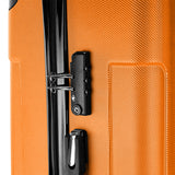 3-in-1 ABS Hard Shell Luggage Set – Lightweight Spinner Suitcases (20", 24", 28") – Orange