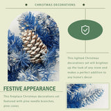 Pre-Lit Christmas 4-Piece Artificial Tree Set – Entrance Trees, Garland & Wreath with LED Lights