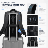 Expandable Hard Shell Anti-Theft Laptop Backpack – 15.6” Business Travel Bag with TSA Lock & USB Port