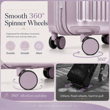 Purple 20-Inch Expandable Hardshell Carry-On with TSA