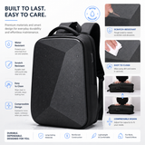 Expandable Hard Shell Anti-Theft Laptop Backpack – 15.6” Business Travel Bag with TSA Lock & USB Port