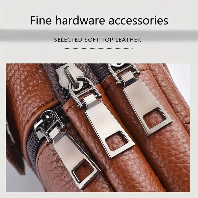 Premium Leather Phone Shoulder & Belt Case