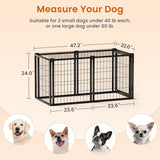 47.2″ Heavy-Duty Dog Cage – Indoor Metal Kennel with Top Cover for Small & Medium Dogs
