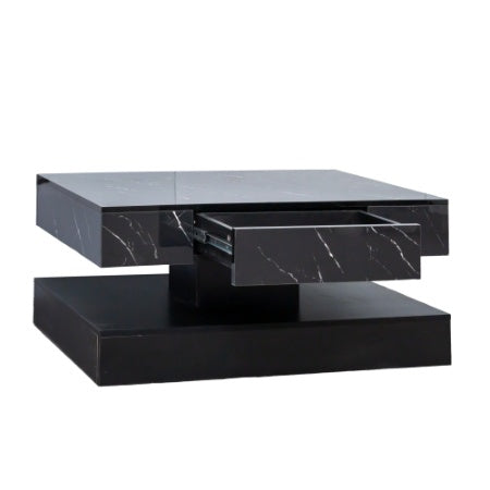 Modern High Gloss Coffee Table with RGB LED Lights & Remote Control