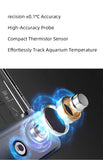 Cherlam LCD Thermometer – Digital Aquarium Temperature Monitor, Accurate Water Temperature Display for Fish Tanks