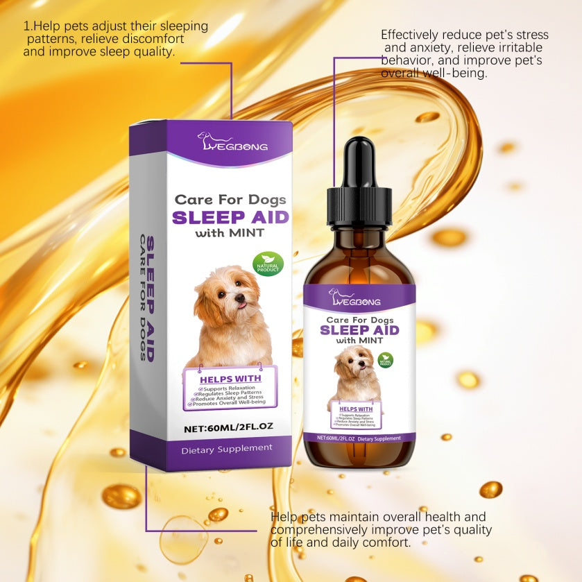 Dog Nighttime Sleep Care Drops – Natural Pet Sleep Supplement for Restful Nights