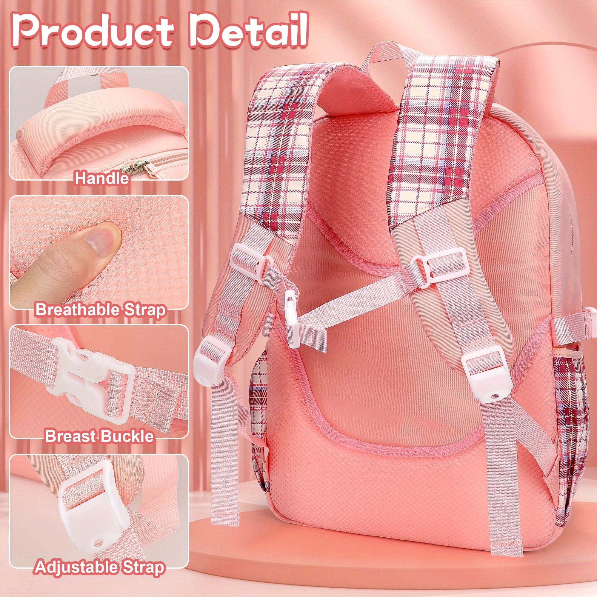 SANRIO My Melody Pink Backpack Set – Adjustable-Strap Multi-Pocket Student & Travel Bag with Stationery Bundle 🎒✏️