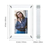 7-Inch Acrylic Auto-Rotating Digital Photo Frame – Built-In Memory, Rechargeable Battery, High-Resolution Display, Desktop Decoration