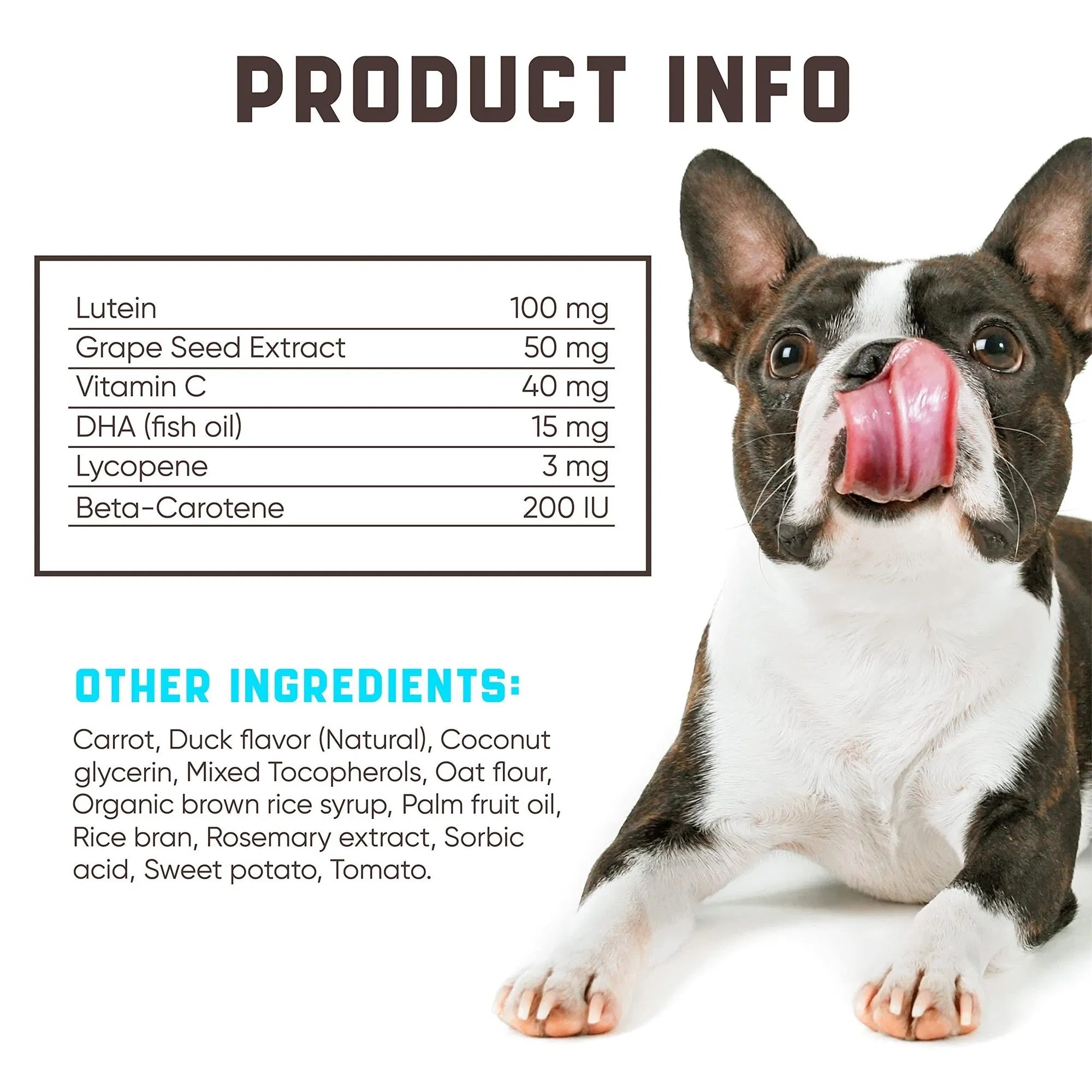 Eye Vitamins for Dogs – Vision & Eye Care Supplement with Tear Stain Support and Immune Boost