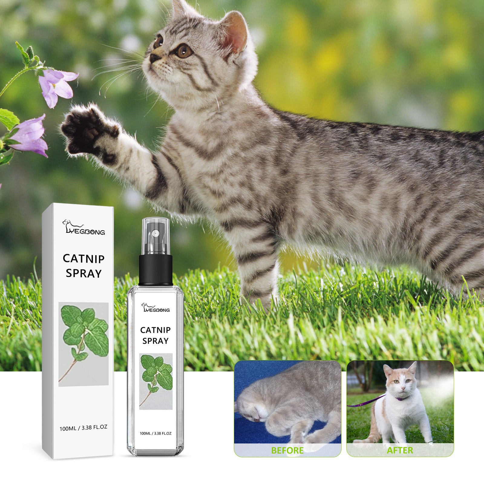 Cat Anxiety Relief & Pet Vitality Spray – Calming, Stress-Reducing Mist with Natural Herbal Extracts