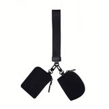 Keychain Wristlet Wallet for Women 💖 Mini Dual Pouch Wallet with Zipper – Stylish & Functional