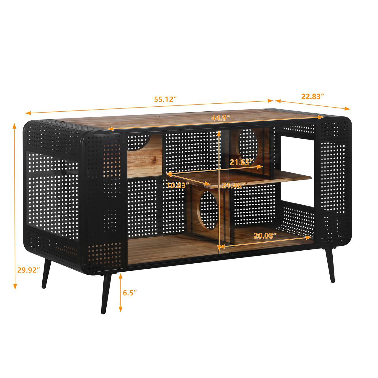 Spacious Cat House with Tempered Glass for Living Room & Hallway