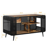 Spacious Cat House with Tempered Glass for Living Room & Hallway
