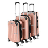 3-in-1 ABS Hard Shell Luggage Set – Lightweight Spinner Trolley Case (20", 24", 28")