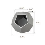 25.98" Modern Pet Furniture – Cat Rack, Side Table & Flower Pot Stand in Cement Gray Multifunctional MDF Design