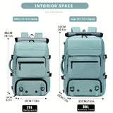 2025 New Multi-Functional 16″ Laptop Travel & Business Backpack for Men & Women – Large Capacity with Shoe Pocket & Crossbody Straps 🎒