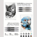 Ultimate 45-Piece School Stationery Kit – Gel Pens, Mechanical Pencils, Highlighters & Pen Case