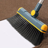 Thickened Rotatable Foldable Stainless Steel Rod Broom & Dustpan Set – Indoor Cleaning Supplies