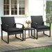Black rattan black mat