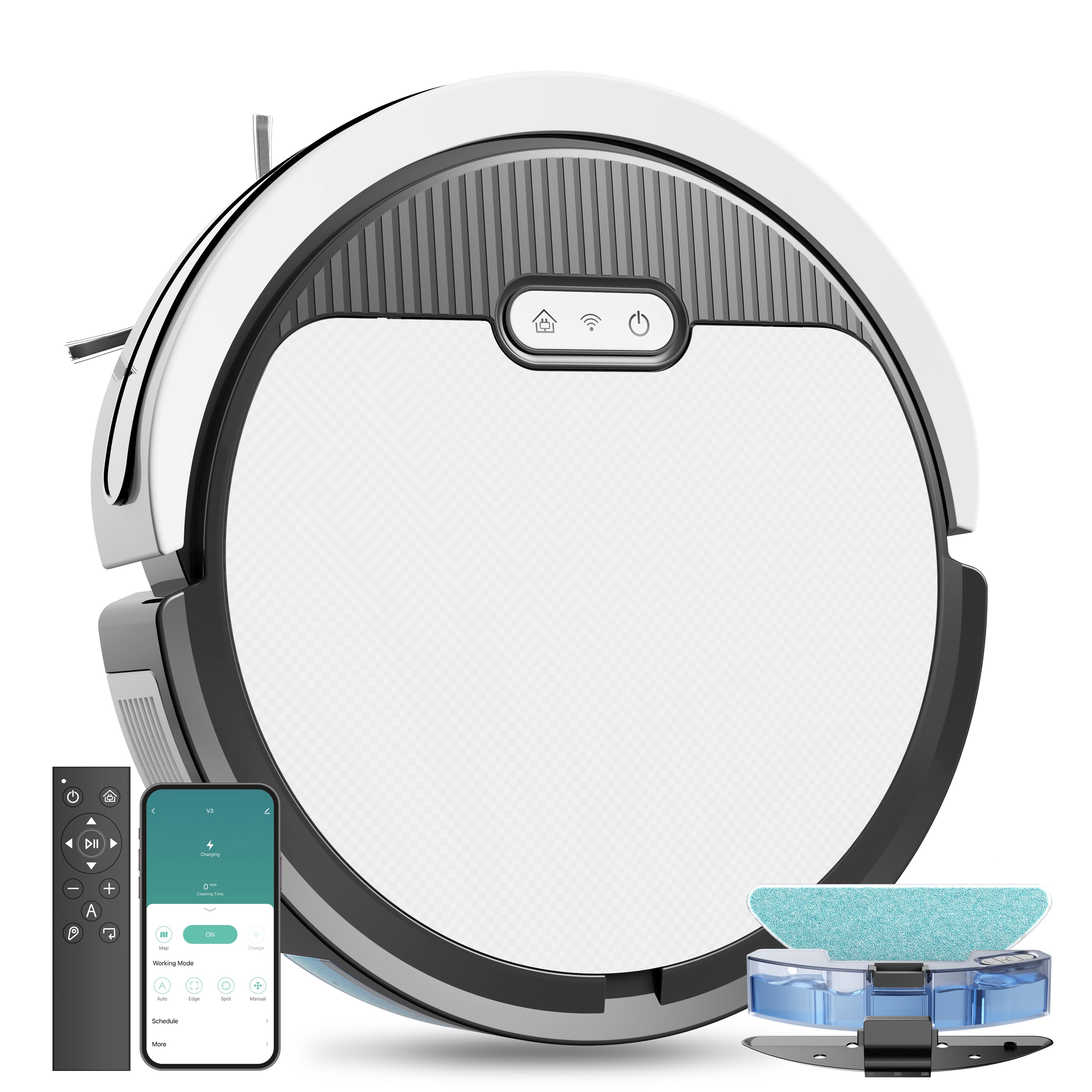 3-in-1 Robot Vacuum and Mop with Powerful Suction & Long Runtime