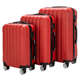Vertical Pattern 3-in-1 Luggage Set with Universal 360° Spinner Wheels & Pull Rod Design