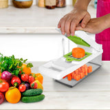 12-in-1 Vegetable Chopper with Container – Multifunctional Slicer, Dicer, Grater, Peeler & Kitchen Tool Set