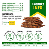 Dog Smoked Rawhide Sticks Wrapped with Chicken – Grain-Free Organic Human-Grade Chew Treats (Bulk Pack)