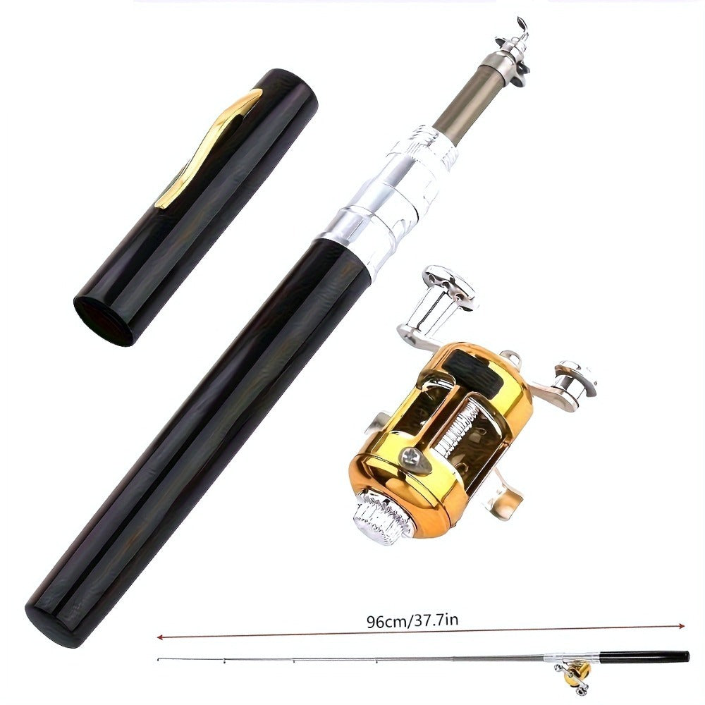 Pocket Pen Fishing Rod & Reel Combo - Mini Telescopic Fishing Pole Kit