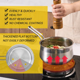Wangyuanji 2.85 QT Non-Stick Stainless Steel Saucepan – Durable 304 SS Pot for All Cooktops
