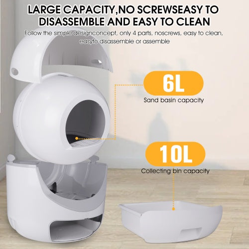 Smart Automatic Cat Litter Box – Self-Cleaning with App Controls, 4G WiFi Connectivity & Double Deodorization System