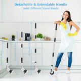 24 V Electric Spin Scrubber with Adjustable Handle & 8 Brush Heads – Adjustable Extension Handle, 2 Speed Settings for Bathroom, Kitchen, Car, Walls