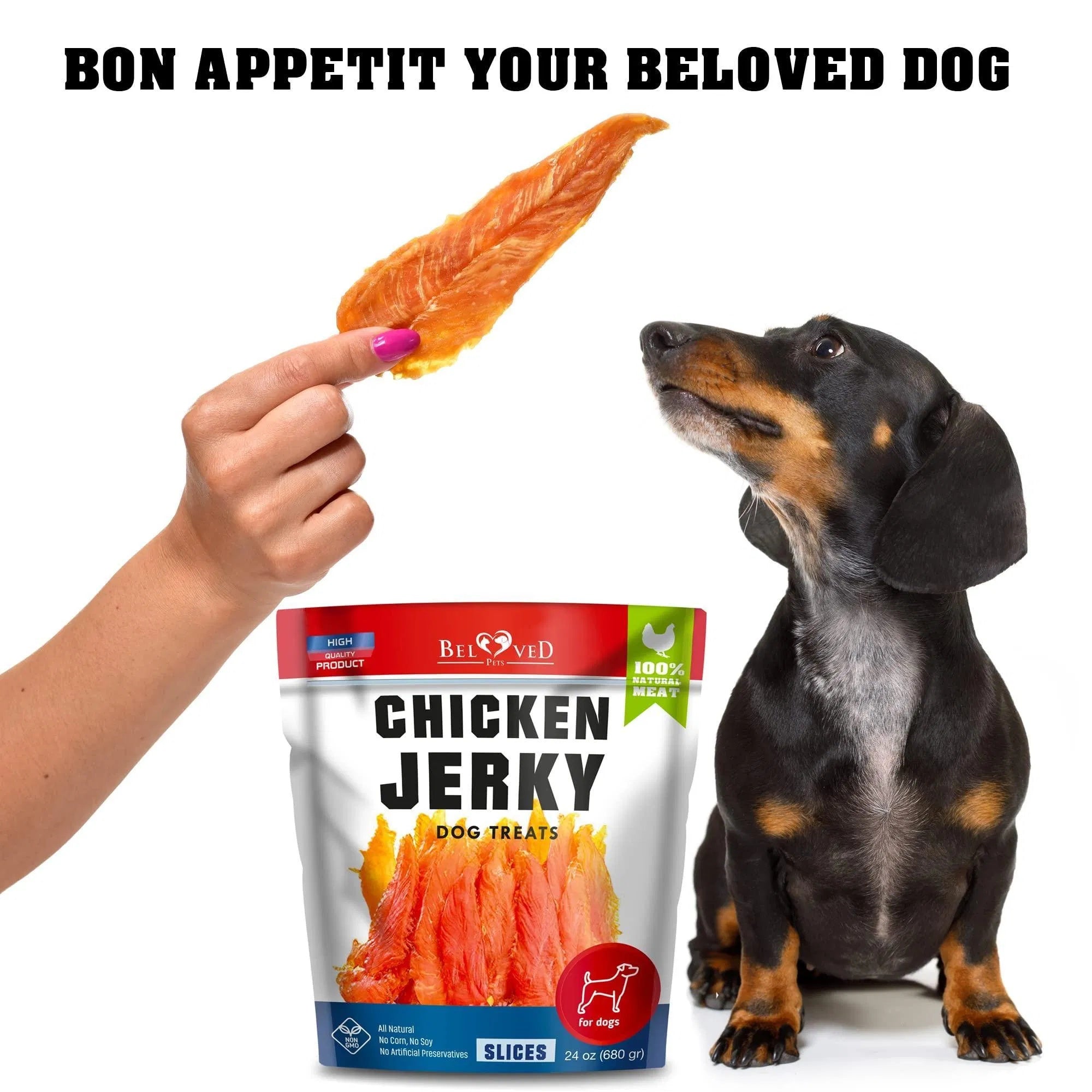 Chicken Jerky Dog Treats – 1.5 lb Human-Grade Grain-Free Organic High-Protein Natural Chews for Training