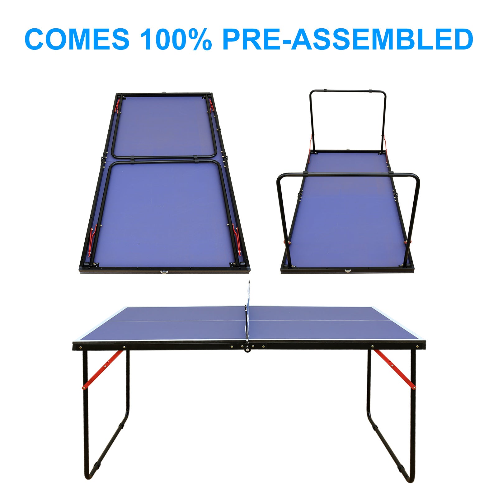 Folding Portable Table Tennis Table Set with Net, Paddles & Balls – Compact Indoor & Outdoor Game Table 🏓🎯