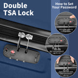 3-Piece ABS+PC Expandable Suitcase Set
