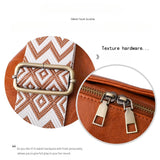 Women’s Chest Sling Bag – PU Leather Small Crossbody with Wide Guitar Strap