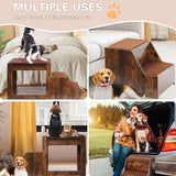 Pet Bunk Bed with Removable Step – Multi-Level Bed, Window Perch & Scratch Pad for Dogs & Cats