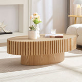Handmade Metal Drum Coffee Table - Modern Round Accent Table