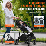 VEVOR Baby Stroller 👶 Foldable Infant & Toddler Travel System with Bassinet, Adjustable Backrest & Reversible Seat