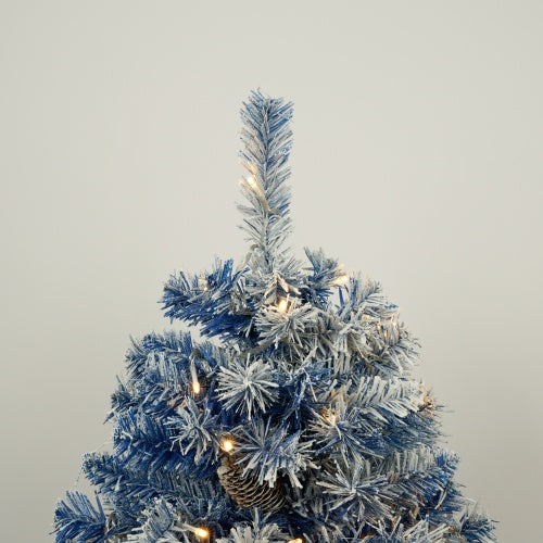 Pre-Lit Christmas 4-Piece Artificial Tree Set – Entrance Trees, Garland & Wreath with LED Lights