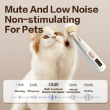 2025 Rechargeable Pet Paw Trimmer – Quiet Cordless Clippers with LED Light, Waterproof & Professional Grooming Kit for Dogs & Cats