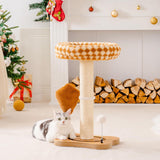 Mewoo Cat Scratching Post with Bed – Small Cat Tower with Sisal Scratcher, Removable Perch & Ball Track Toys