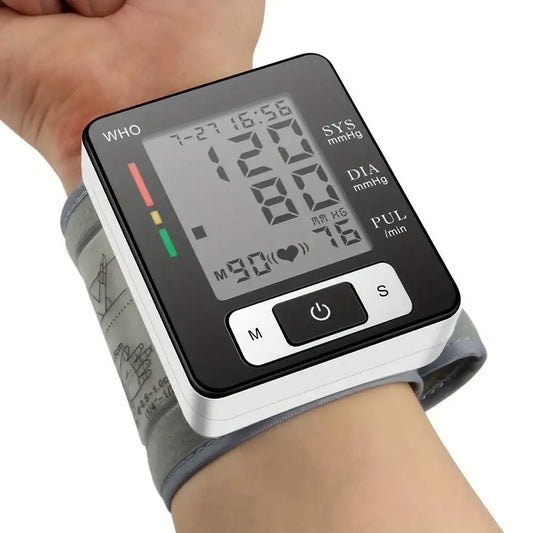 CHANG KUN Premium Wrist Blood Pressure Monitor With Pulse Heart Rate, Blood Pressure Machine With Large LCD Display - Digital Automatic Blood Pressure Wrist Cuff And Carrying Case Included, Health Monitoring For Adult And Old - PulinGO