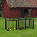 32″ 8-Panel Metal Dog Fence – Heavy Duty Outdoor Pet Playpen for Dogs, Cats & Small Animals