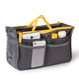 Women’s Travel Insert Handbag Organizer 👜 Multi-Pocket Makeup & Toiletry Purse Liner with Hand Strap