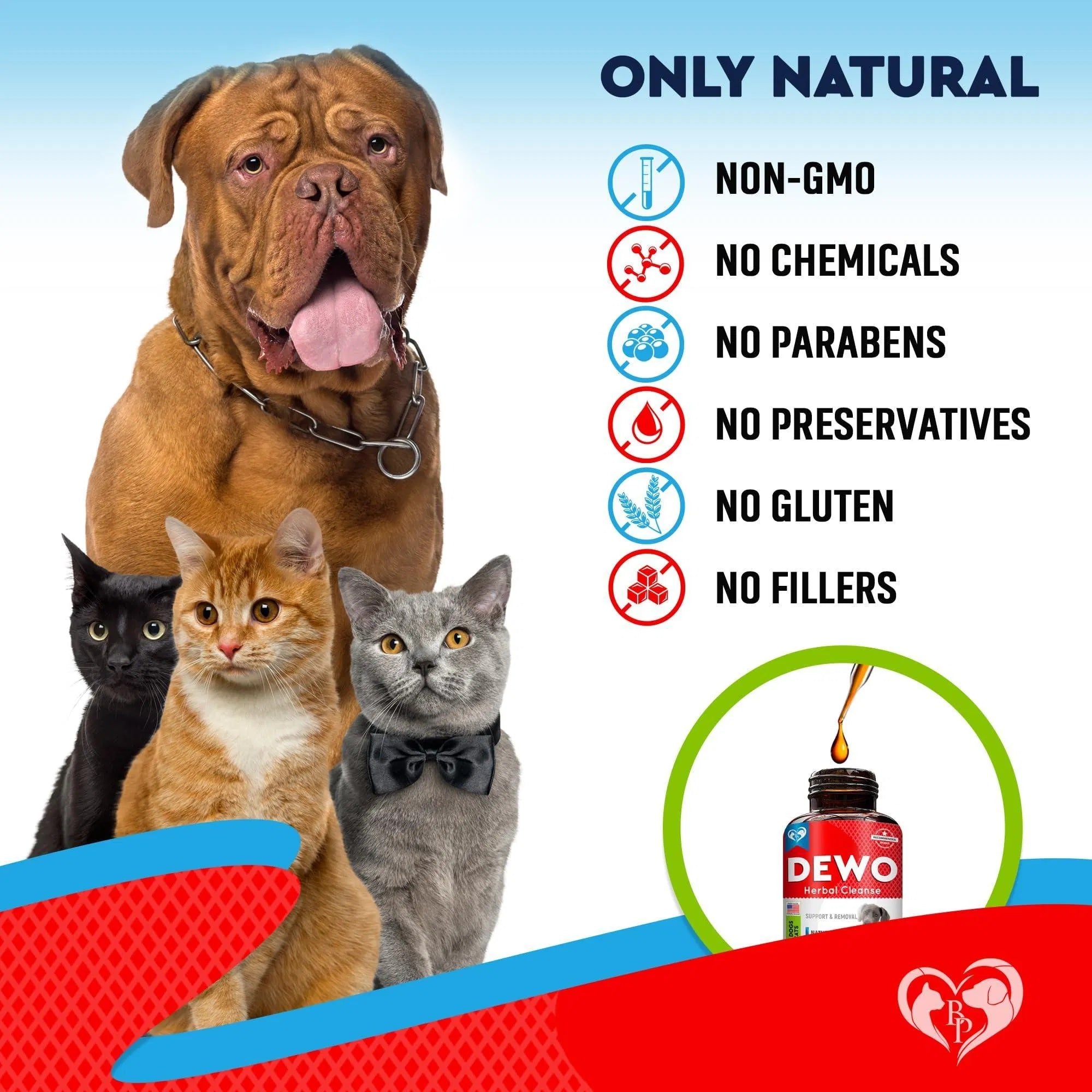 Cats & Dogs Broad‑Spectrum Herbal Deworming Drops – Safe Natural Treatment for Tapeworm, Roundworm, Hookworm & Whipworm